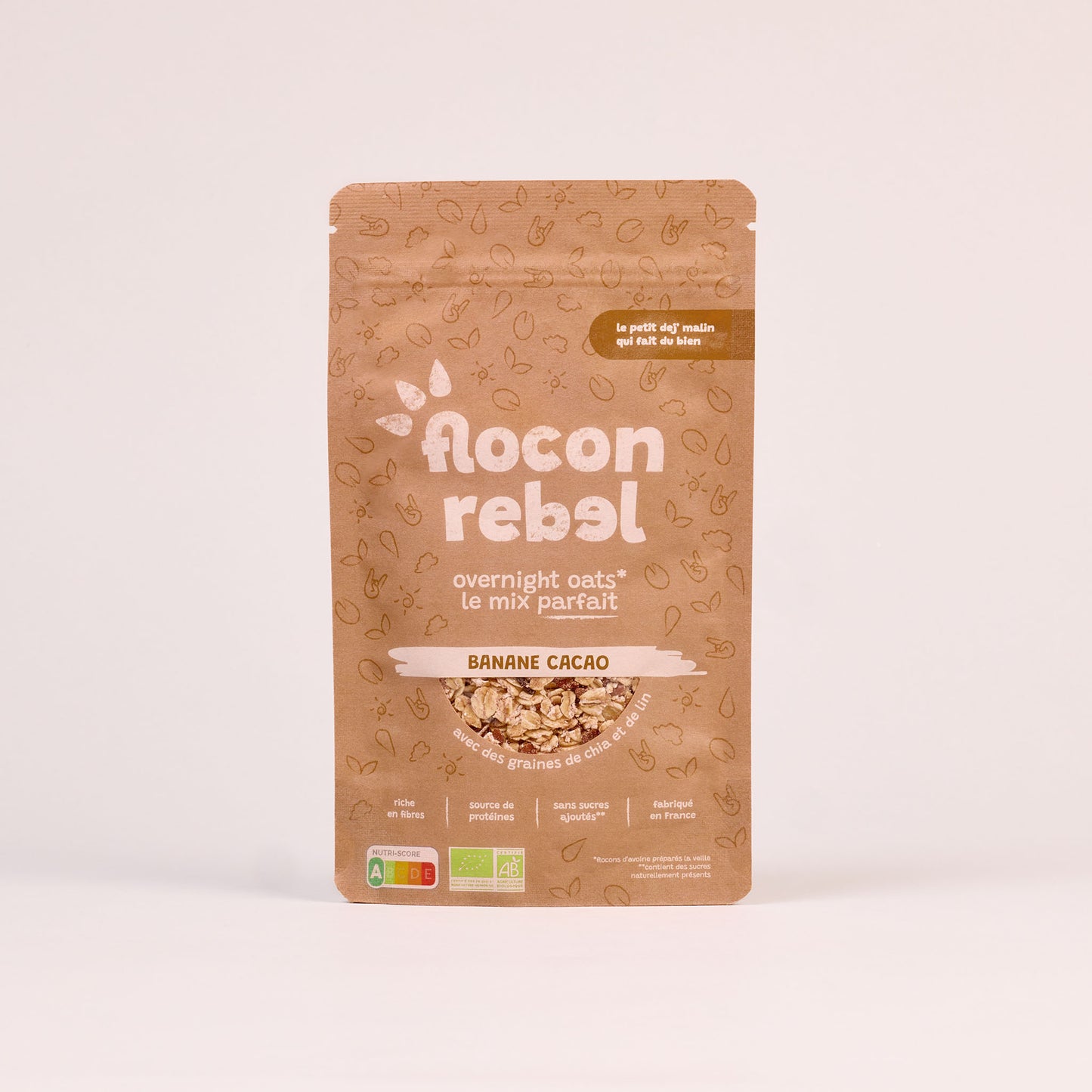 flocon rebel Overnight Oats- BANANE CACAO