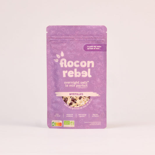 flocon rebel Overnight Oats- MYRTILLES
