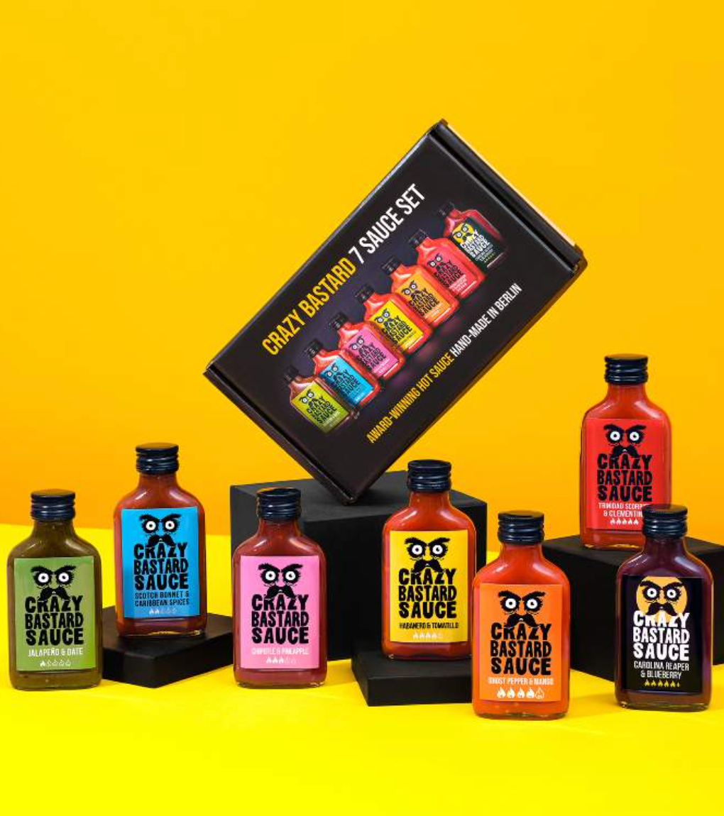 Crazy Bastard 7 Sauce Set Mixed
