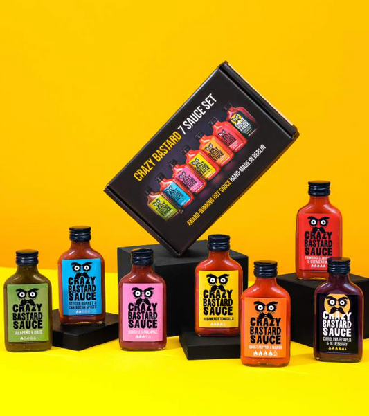 Crazy Bastard 7 Sauce Set Mixed