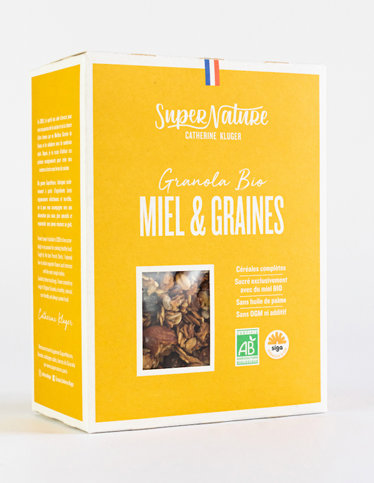 SUPERNATURE GRANOLA BIO 350G MIEL ET GRAINES